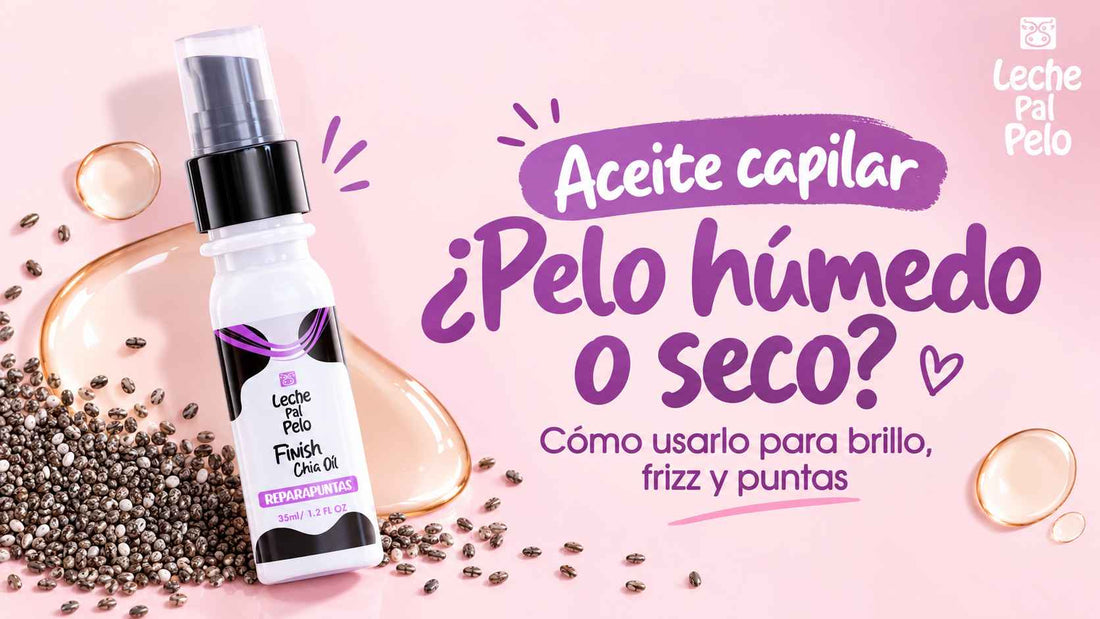 Aceite capilar Leche Pal Pelo para usar en cabello húmedo o seco