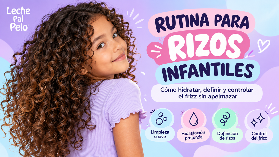 Rutina Leche Pal Pelo para cuidar y definir el cabello rizado infantil