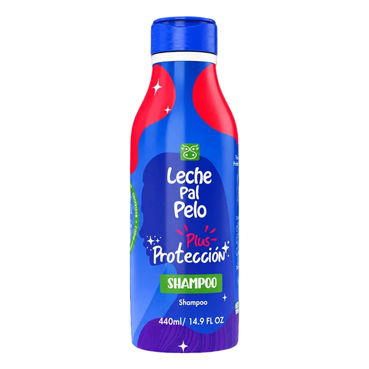 Shampoo Protección Plus Leche Pal Pelo para proteger el cabello del calor, disponible en Chile